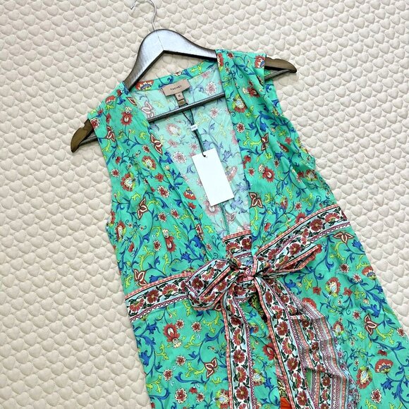 NWT ANTHROPOLOGIE Kachel Mixed Print Wrap Midi Dress - Assorted, Size 10 - Picture 3 of 11